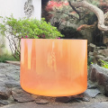 Q're Light Transparent Orange Singing Bowl 432 HZ Crystal Singing Bowls For Healing 8