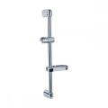 Adjustable height silver aluminum shower sliding bar set