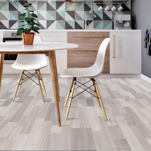 Parquet chêne contrecollé 3 plis gris cendré 3 frises