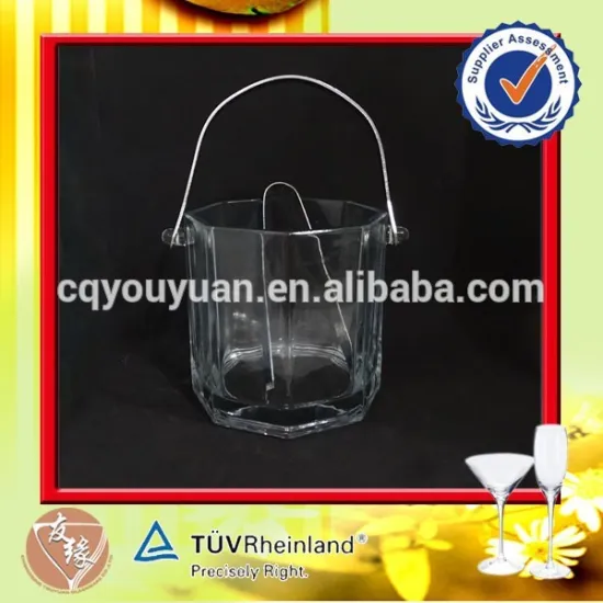 Polygon shaped champagne ice bucket with clamp