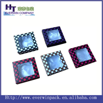 Customized maganet paper gift box with clear PVC window