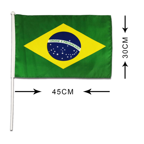 Custom Brazil Hand Flag Table Banner for Promotion
