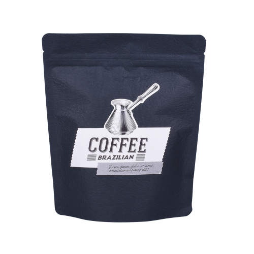 Bolsa de café tostada Ziplock negra con acabado mate bolsas empaque flexible