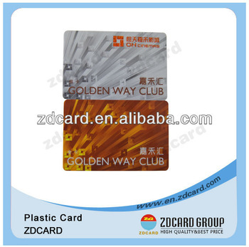 Plastic thin ID cards with ID number printing