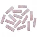 Rectangle Rose Quartz Pendant for DIY Making Jewelry Necklace Earrings 6X6X25MM Cuboid Stone Beads