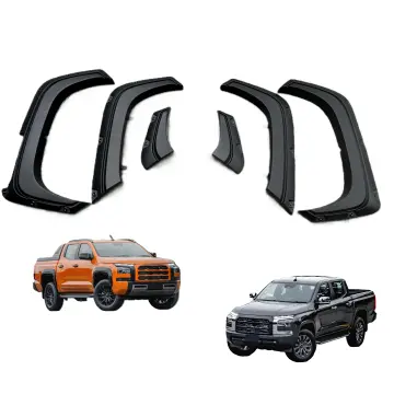 Matte Black Wheel Arch Eyebrow Fender Flares with Bolts for Triton L200 MR MQ Strada 2023 2024+