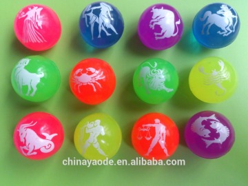 Printed figures rubber bouncing ball toy