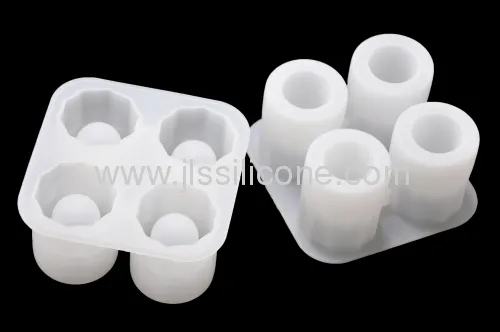 Cup Shape Ice Cube Tray With 4 Cups 
