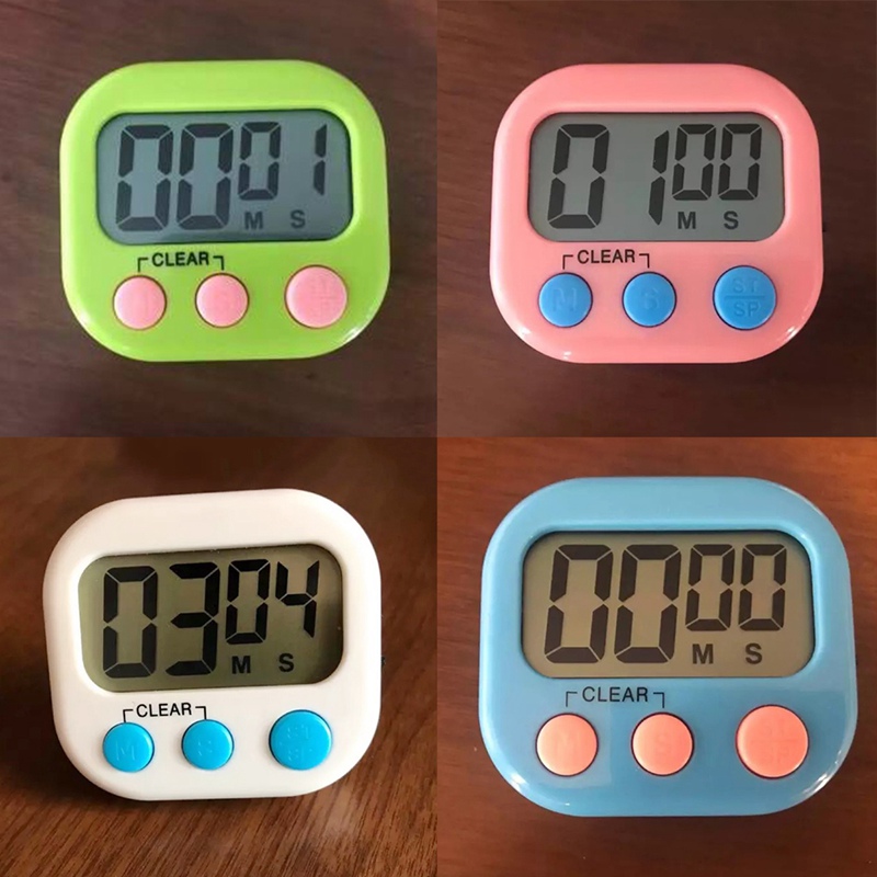 1pc Magnetic LCD Digital Timer Countdown Timer Alarm with Stand Kitchen Timer for Cooking Baking Timer Sports Games Alarm Clock