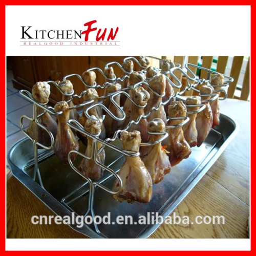 Iron Bbq Chicken Leg Rack Wing Grill Rack, High Quality Iron Bbq Chicken Leg Rack Wing Grill