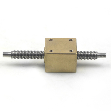 Tornillo de avance trapezoidal de avance de 6 mm de diámetro y 2 mm con rosca de 60 mm - Tuerca de latón antirretroceso para CNC y automatización