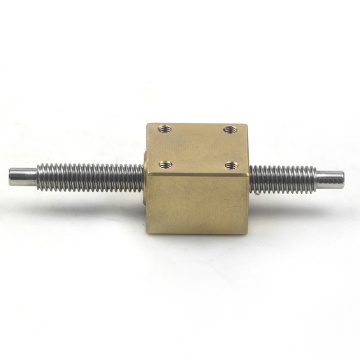 6mm Diameter 2mm Lead Trapezoidal Lead Screw with 60mm Thread – Anti-Backlash Brass Nut for CNC & Automation
