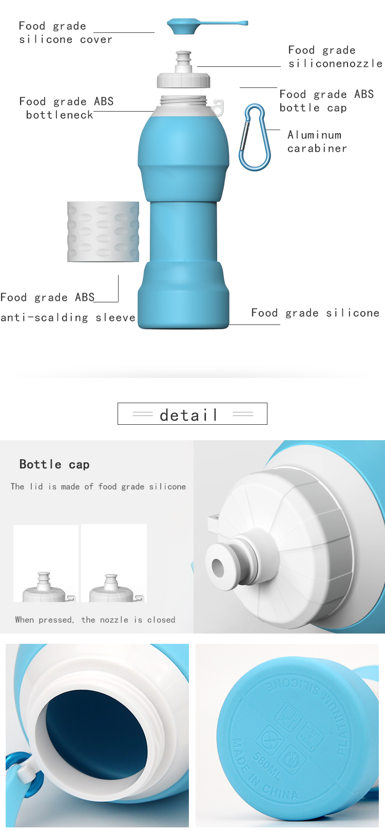 foldable water bottle MFZ-J018