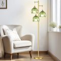 Glass Shade Mid Century Modern Floor Lamp