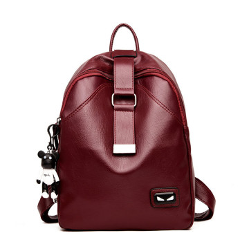 New fashion leather lady double shoulder backpack