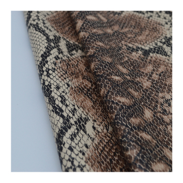 Character Design Snake Skin PU Synthetic Leather Fabric for Fashion Apparel