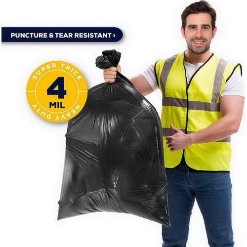 60 Gal 1.5 Mil Low-Density Plastic Trash Packaging Bag