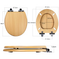 Fanmitrk MDF Toilet Seat light beech wood grain