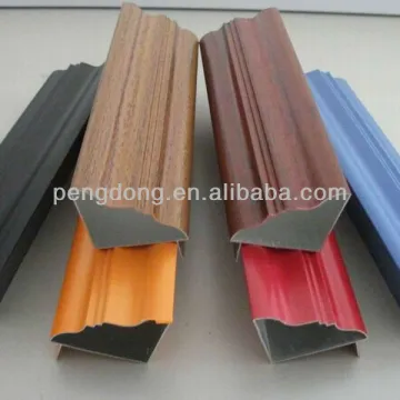 Powder coated and woodgrain Cabinet Aluminum profile for Kitchen