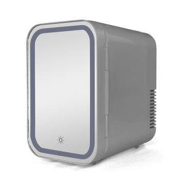 6L Portable Car Cosmetic Fridge with LED Mirror: Thermoelectric Cooler & Warmer