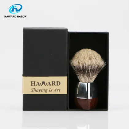 Alloy Handle Custom Beard Brush - Best Badger Hair Shaving Cream Brush