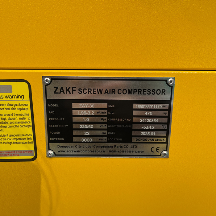 Integrado en su conjunto compresor de aire de tornillo 30HP PM VSD con secador de aire