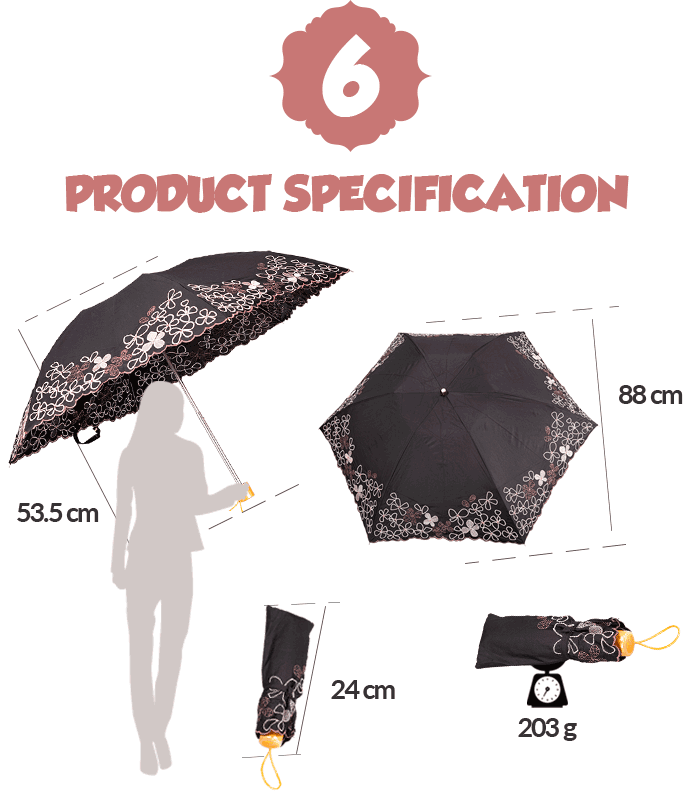 Embroidery Mini Umbrella