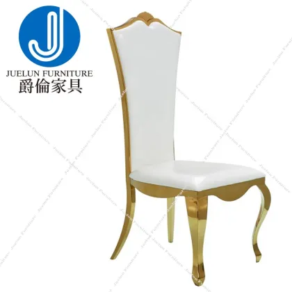 Double Throne Chair Gold Stainless Steel Crown Royal Chair