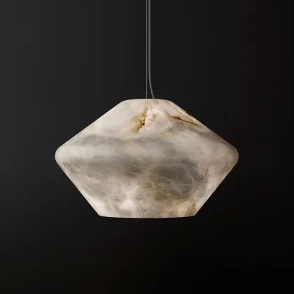 Factory Price Alabaster EMMA Chandelier: Modern Luxury LED Pendant Light for Dining Room and Kitchen Island
