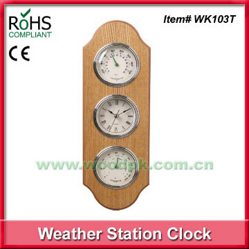 Wooden weather station clocks factory
