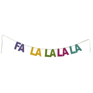 "FA LA LA LA LA" birthday bunting banner