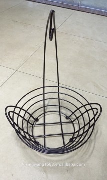 Fruit Hanger Bowl Banana Grape Metal Chrome Wire Kitchen Basket
