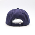 Navy Blue Applique Solid Baseball Cap