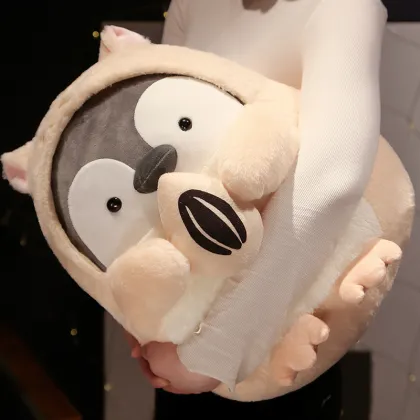 Custom Soft Fluffy Cartoon Penguin Stuffed Pillow
