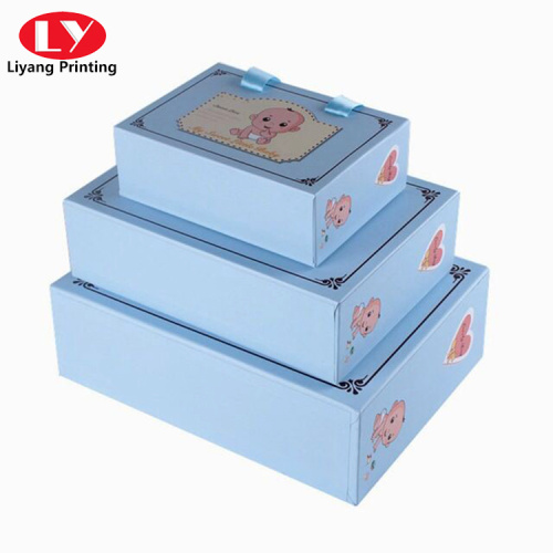 Gift drawer storage box/bag with ribbon closure