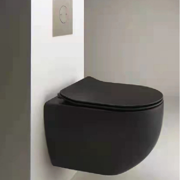 Concealed Cistern Black Color Wall Hung Toilet