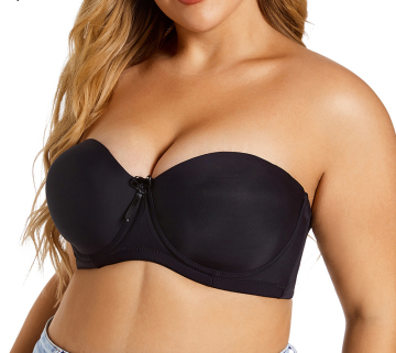 Seamless Plus Size Strapless Push-Up Bra: Invisible Non-Slip Sexy Lingerie
