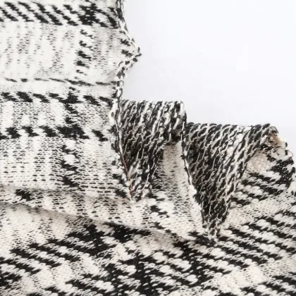 Jacquard Cotton and Polyester Fabric