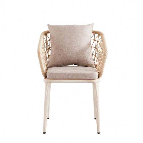 Metal Garden Chair with rattan rope