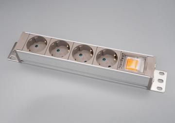 4-Outlet Germany PDU Power Strip with Circuit Breaker