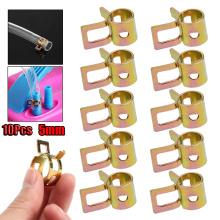 6mm Car & Truck Spring Clips Fuel Oil Water Hose Clip Pipe Tube Clamp Fastener Cooling Systems Parts Accessories 10Pcs/Lot