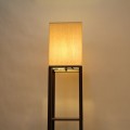 Black storage rack floor lamps