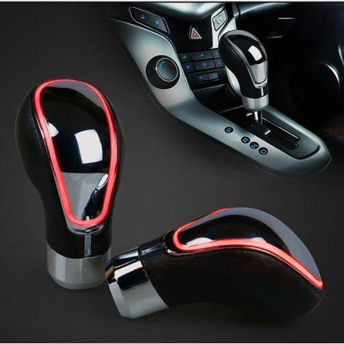 LED light emitting shift head leather gear knob