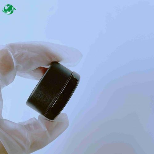 Jar contenitore a concentrato di vetro resistente a nera rotondo