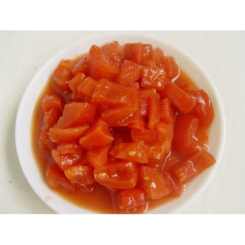 Cà chua bóc vỏ thái hạt lựu đóng hộp