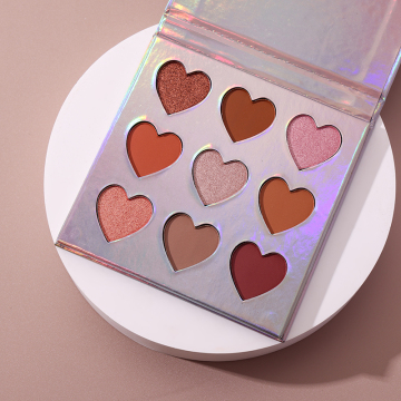 Etichetta a prita di etichetta vegan Rainbow Eyes Makeup Crelette a forma di cuore senza crudeltà