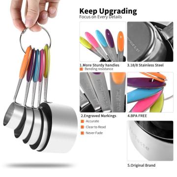 10PCS Stainless Steel Measuring Cup and Spoon Set