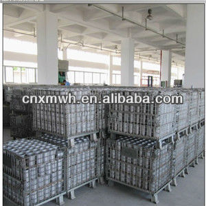Foldable stackable wire container