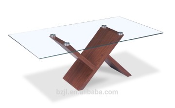 MDF leg tempered glass coffee Table XS-3284
