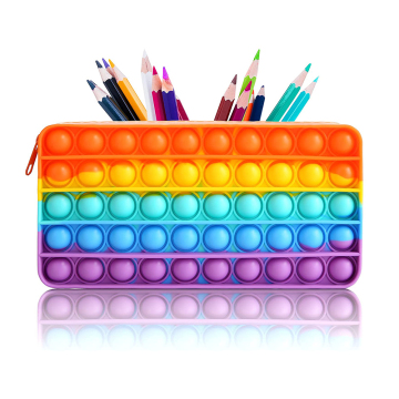 Pop It Pencil Case: Innovative Bubble Pen Box, Silicone Fidget & Sensory Toys, Perfect for Kids and Office Stress Relief